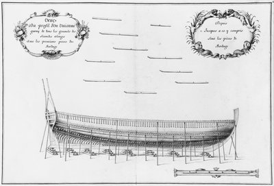 Profiel van een schip, illustratie uit de 